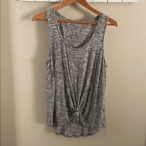 Grey knotted tank